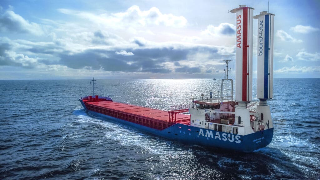First ever cargo vessel with wind assisted propulsion at SMM